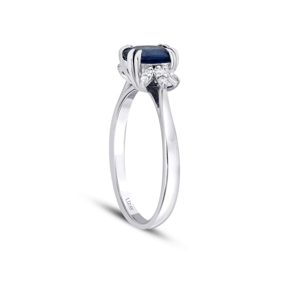 0.98 Carat Diamond Sapphire Ring