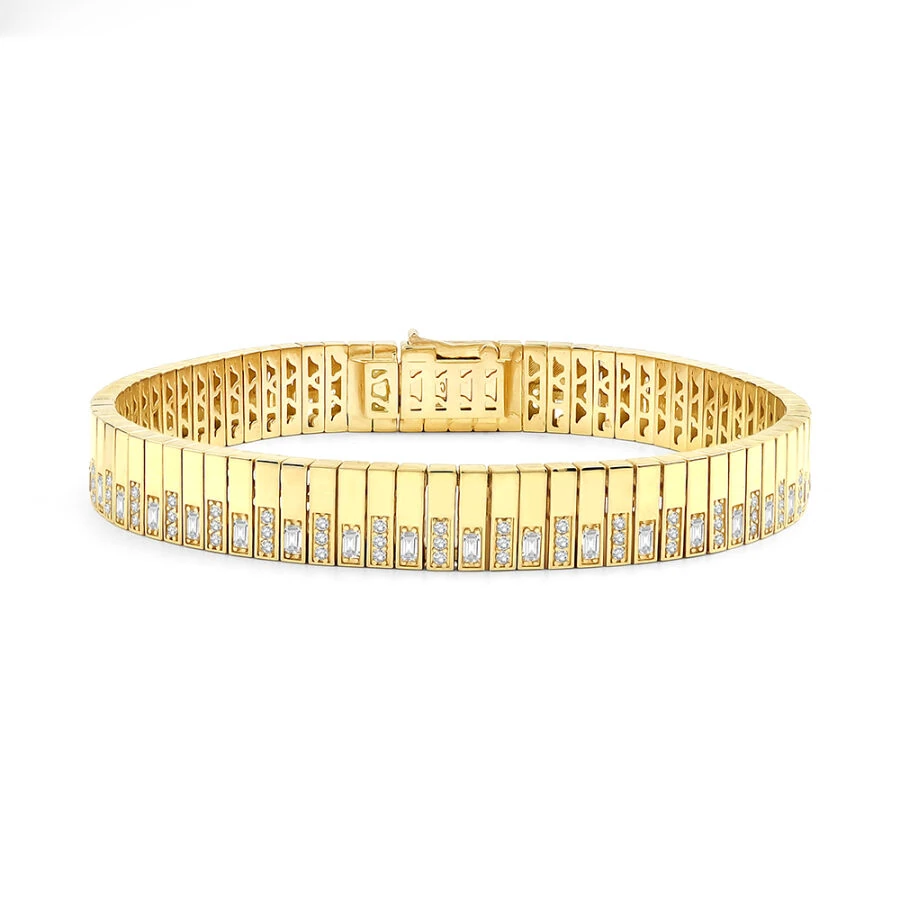 Gold Stone Patterned Bracelet