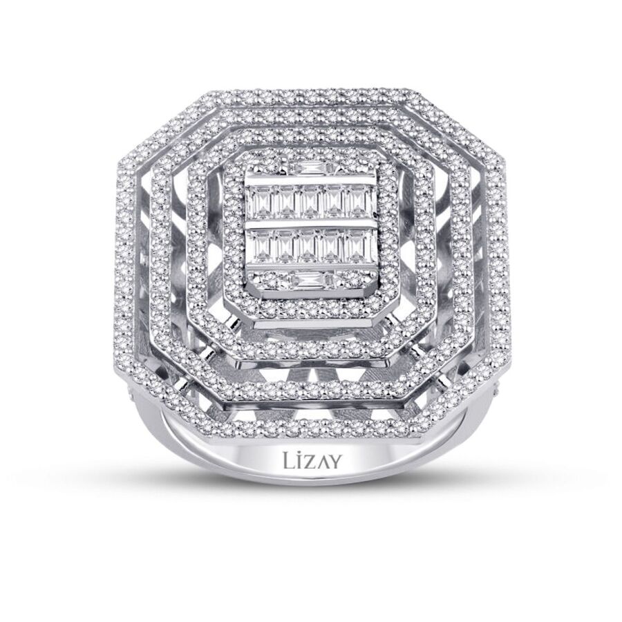 1.56 Carat Diamond Aurora Baguette Ring