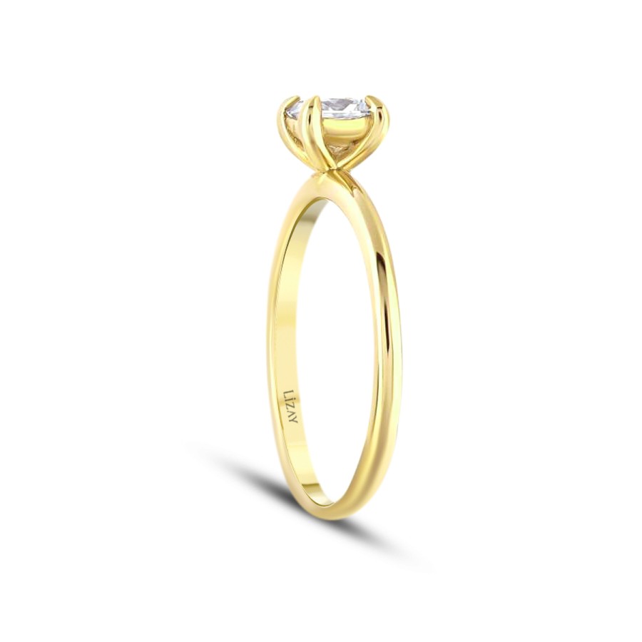 0.50 Carat Diamond Princess Solitaire Engagement Ring