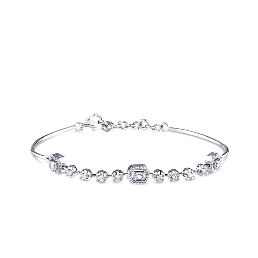 0.46 Carat Diamond Baguette Bangle