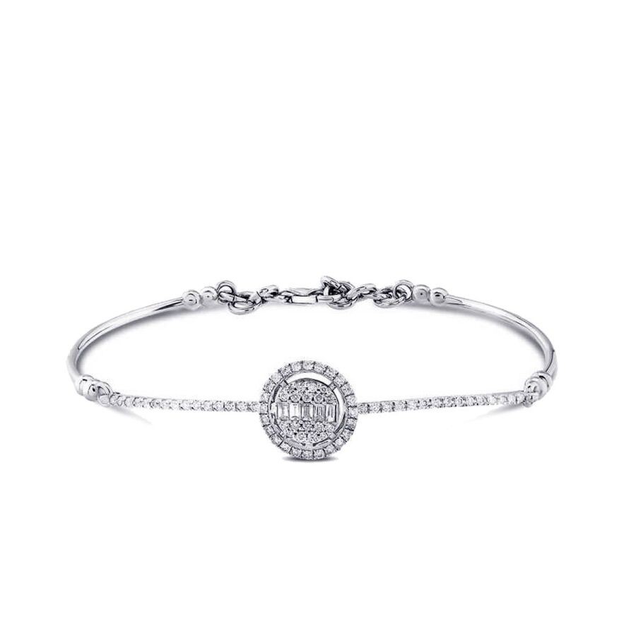 0.43 Carat Diamond Baguette Bangle