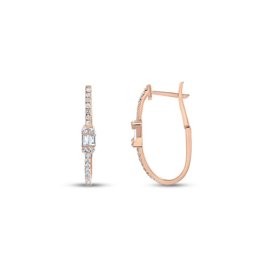 0.30 Carat Diamond Hoop Earrings