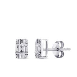 0.25 Carat Diamond Baguette Earrings