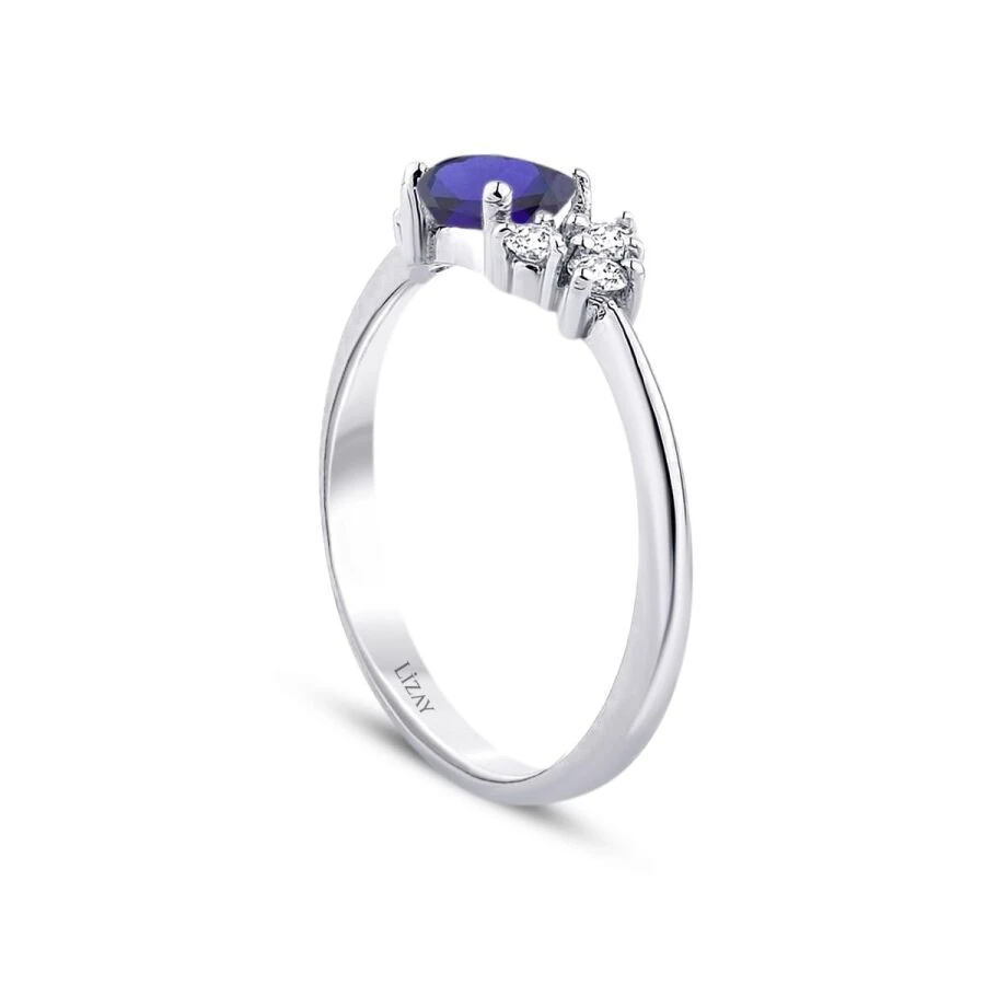 0.73 ct. Diamant Saphir Ring