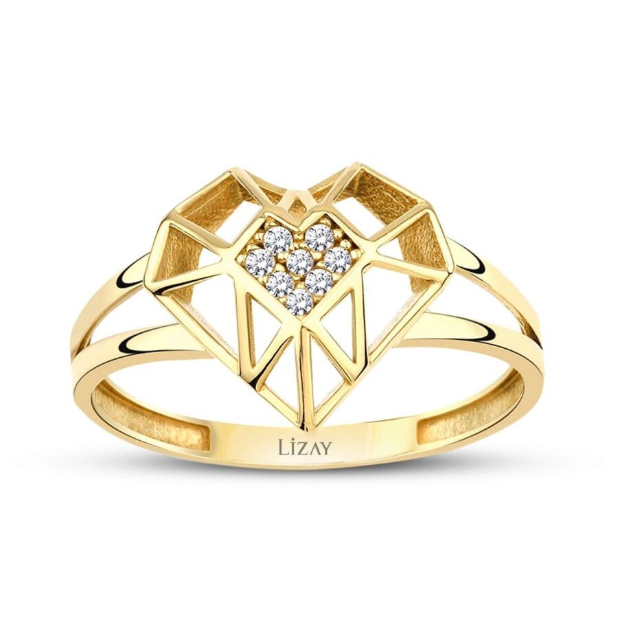 Gold Trend Heart Ring