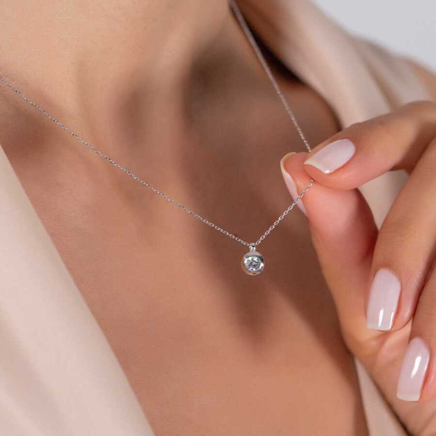 0.22 Carat Diamond Solitaire Necklace