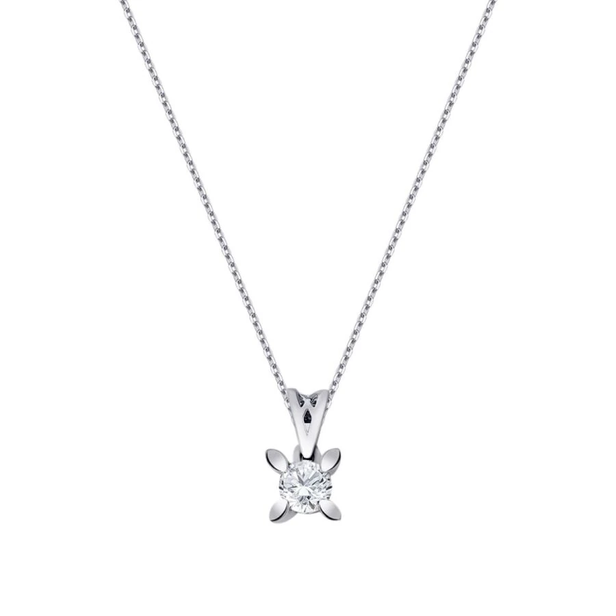 0.16 Carat Diamond Solitaire Necklace