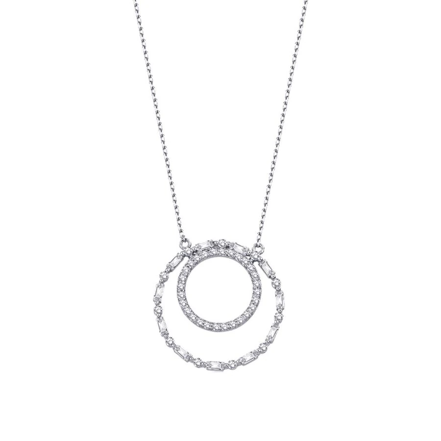 0.66 Carat Diamond Baguette Necklace