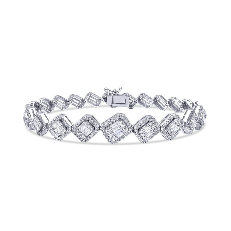 1.66 Carat Diamond Baguette Bracelet