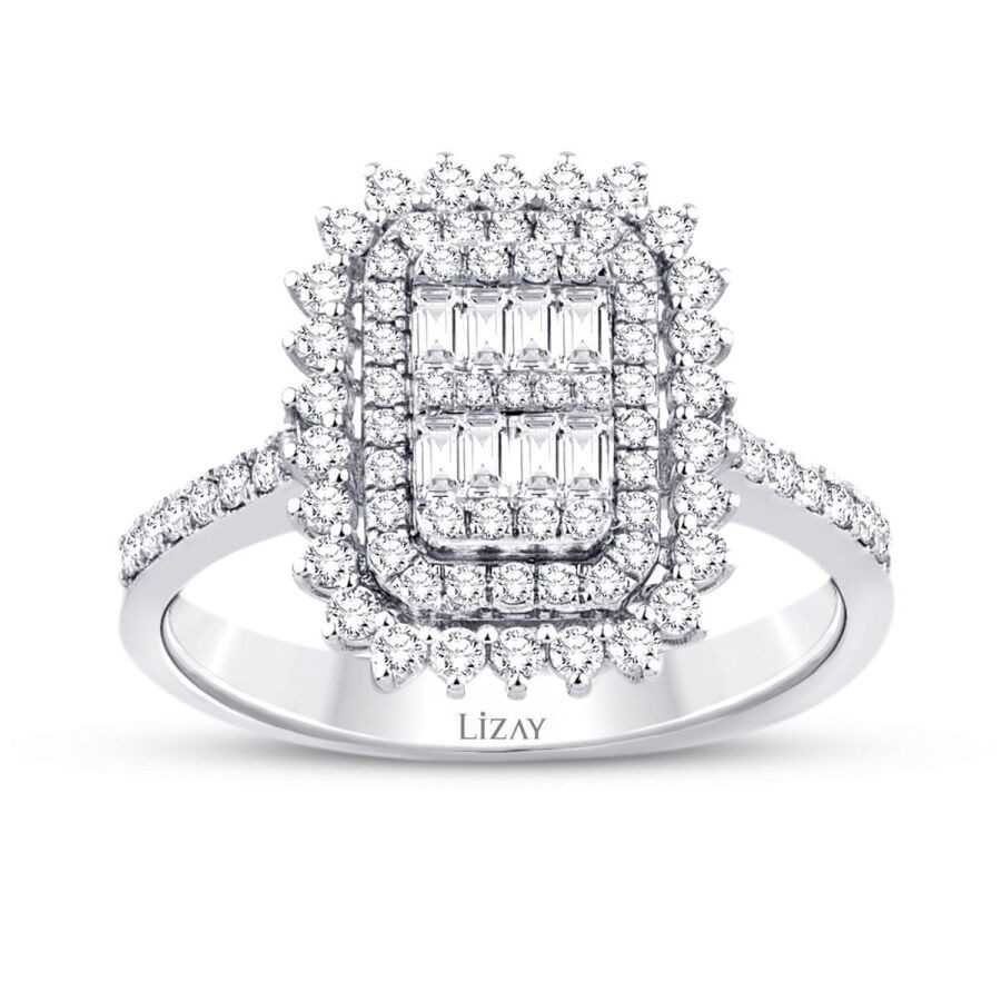 0.79 Carat Diamond Baguette Ring