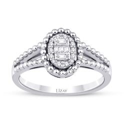 0,17 Karat Diamant Baguette Ring