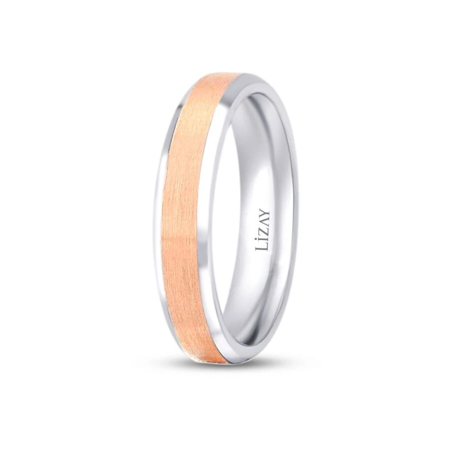 Gold Two-Tone Wedding Band