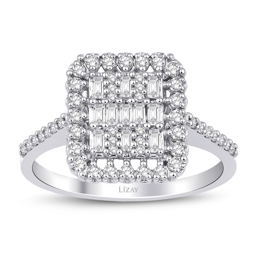 0.49 Carat Diamond Baguette Ring