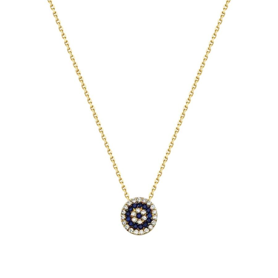 Gold Evil Eye Necklace