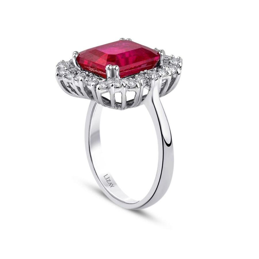 6.62 Carat Diamond Ruby Ring