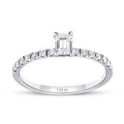 0.42 Carat Diamond Baguette Ring