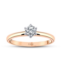 0,30 Karat Diamant Runder Solitär Verlobungsring