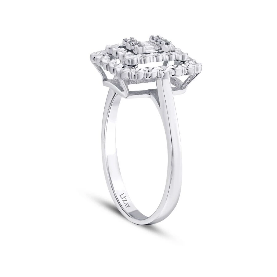 0.08 Carat Diamond Baguette Ring