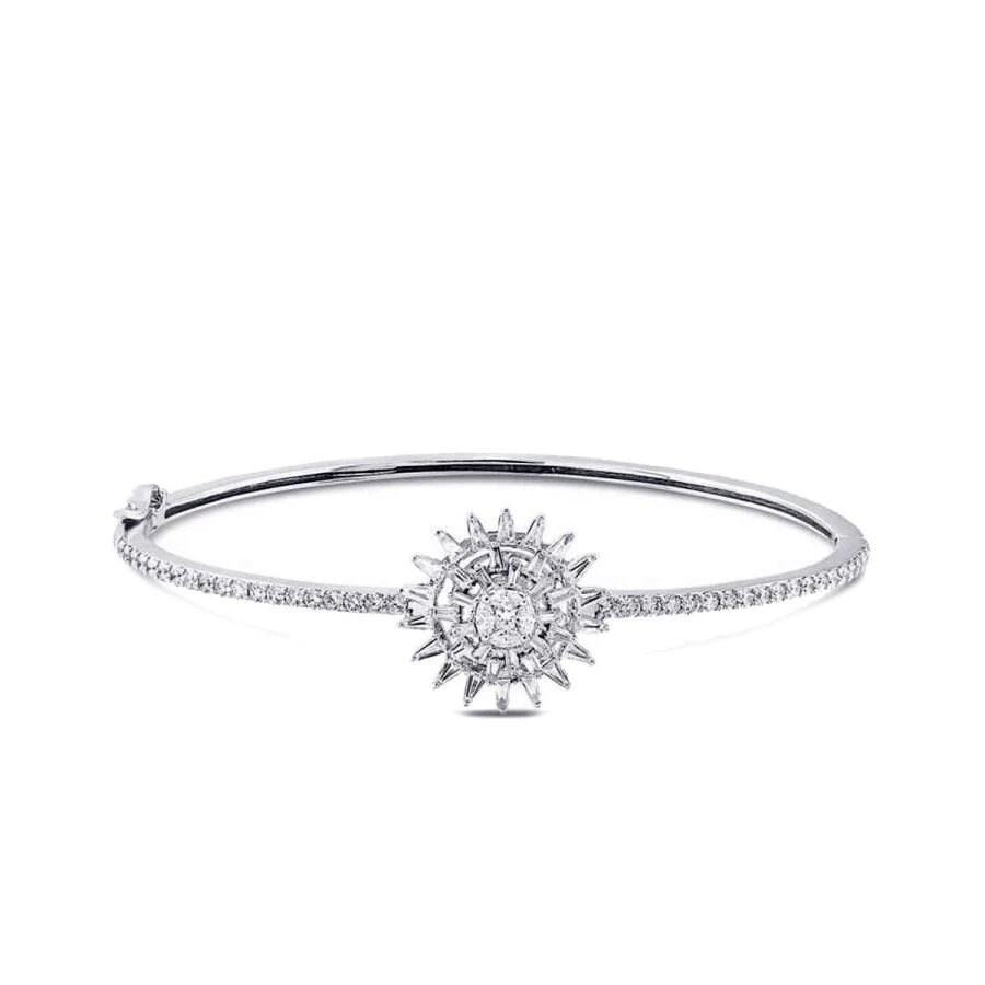 1.61 Carat Diamond Baguette Bangle