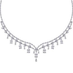 9.75 Carat Diamond Baguette Necklace