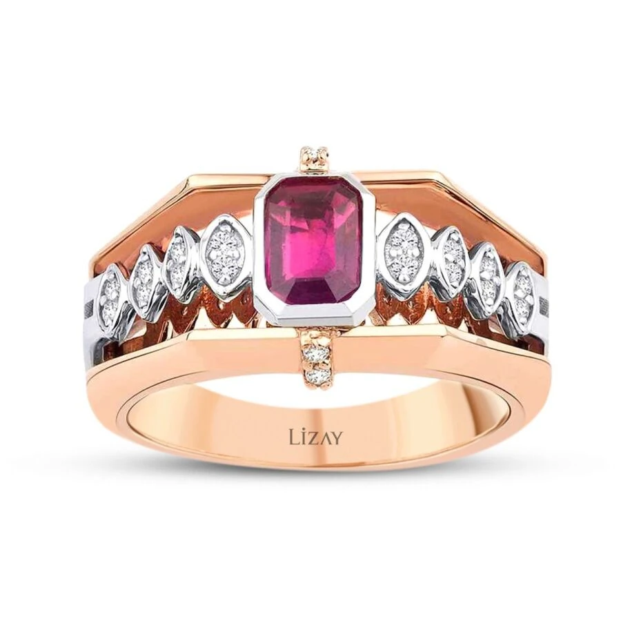 0.62 Carat Diamond Ruby Ring