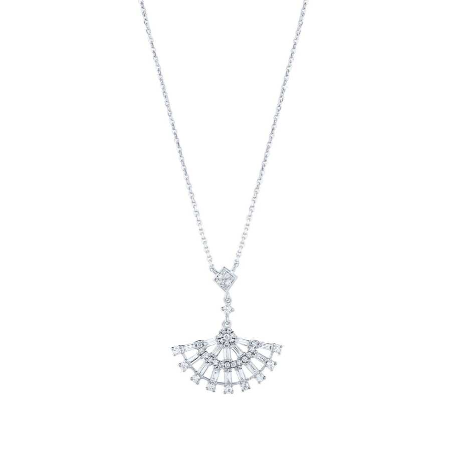 0.57 Carat Diamond Baguette Necklace