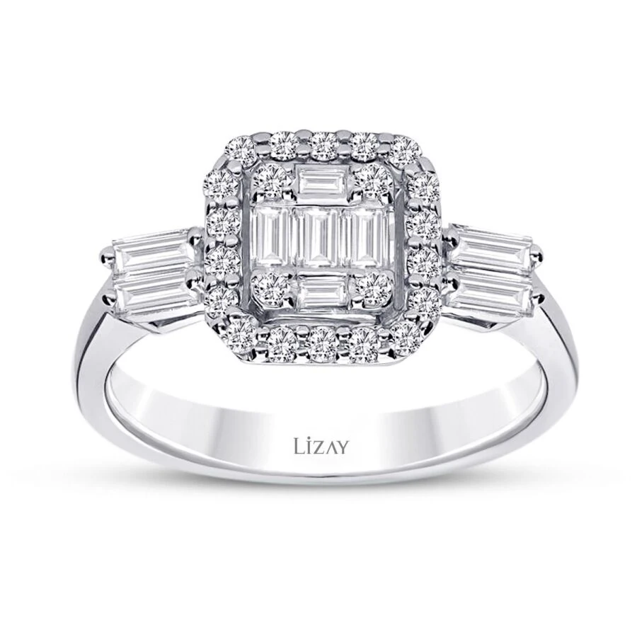 0.58 Carat Diamond Baguette Ring