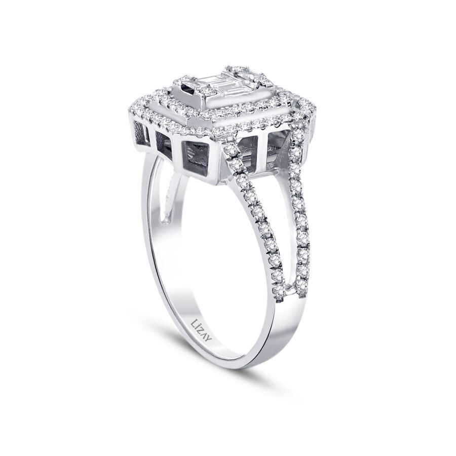 0.59 Carat Diamond Baguette Ring