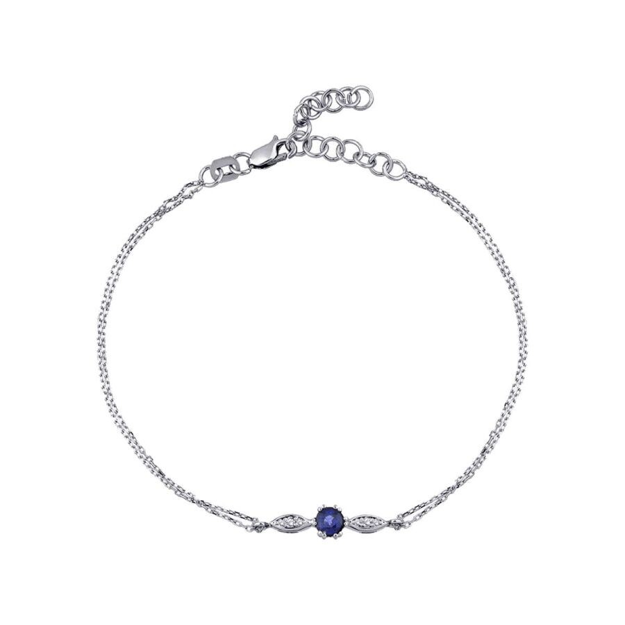 0.34 Carat Diamond Sapphire Bracelet