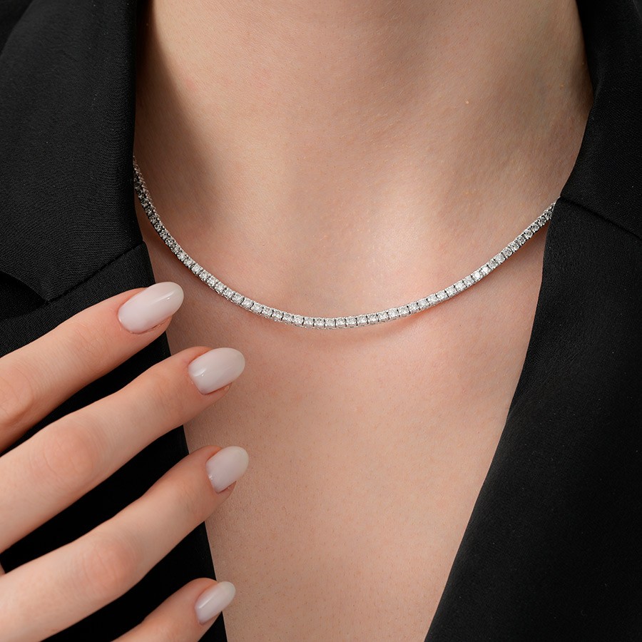 3.00 ct. Diamant Tennis Halskette