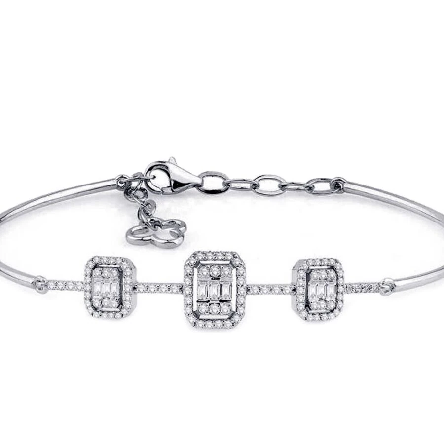 0.67 Carat Diamond Baguette Bangle