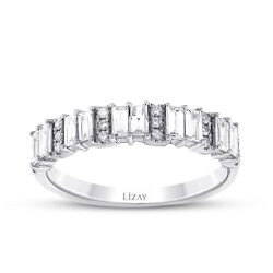 0.47 Carat Diamond Half-Eternity Baguette Ring