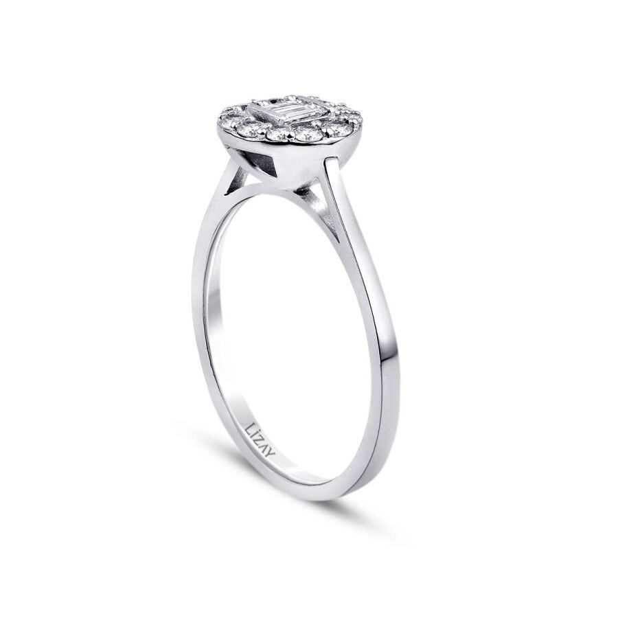 0.17 Carat Diamond Baguette Ring