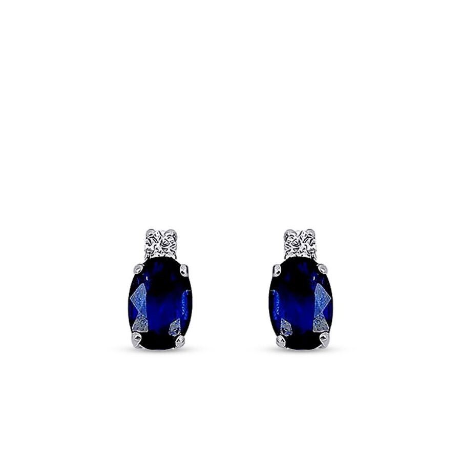 1.11 Carat Diamond Sapphire Earrings