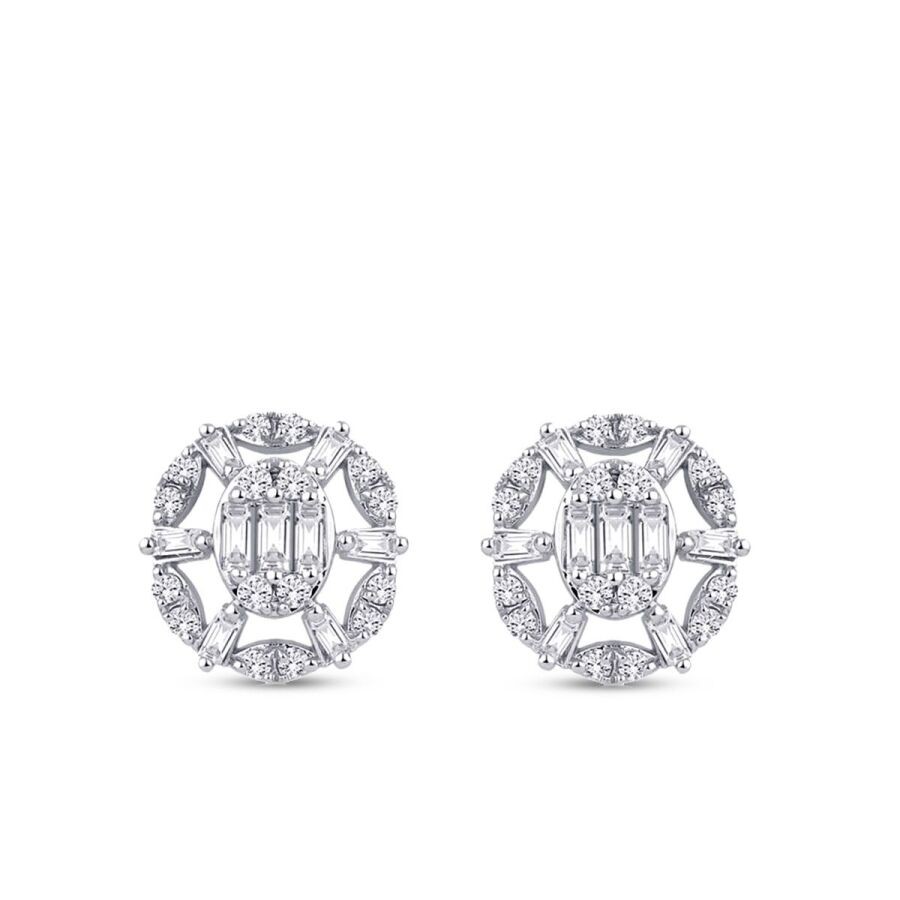 0.46 Carat Diamond Baguette Earrings