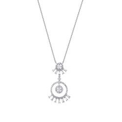 0.63 Carat Diamond Baguette Necklace
