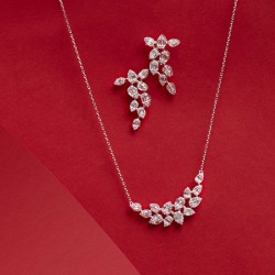 0.65 Carat Diamond Baguette Necklace