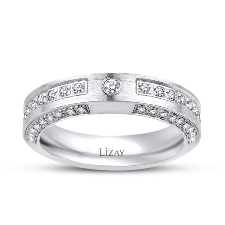 White Gold Cubic Wedding Band