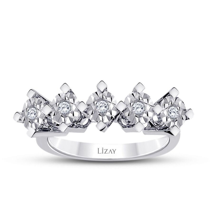 0,15 Karat Diamant Fünf-Stein Ring