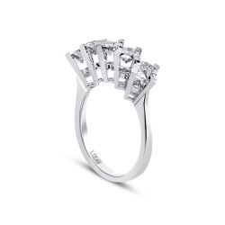 1.00 Carat Diamond-Effect Five-Stone Ring