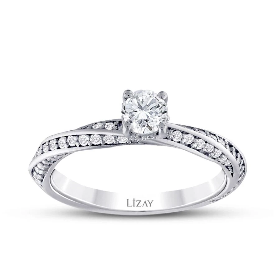 0.98 ct. Diamant Rund Solitär Verlobungsring