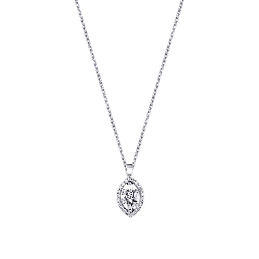 0.15 Carat Diamond Baguette Necklace