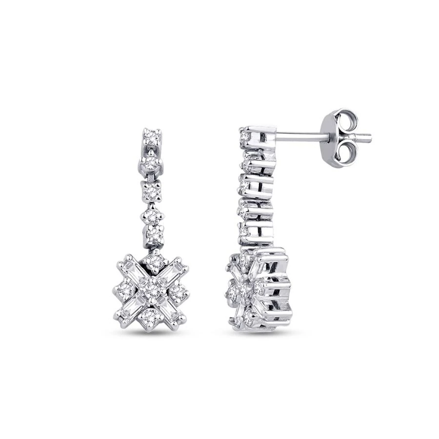 0.35 ct. Diamant Baguette Ohrringe