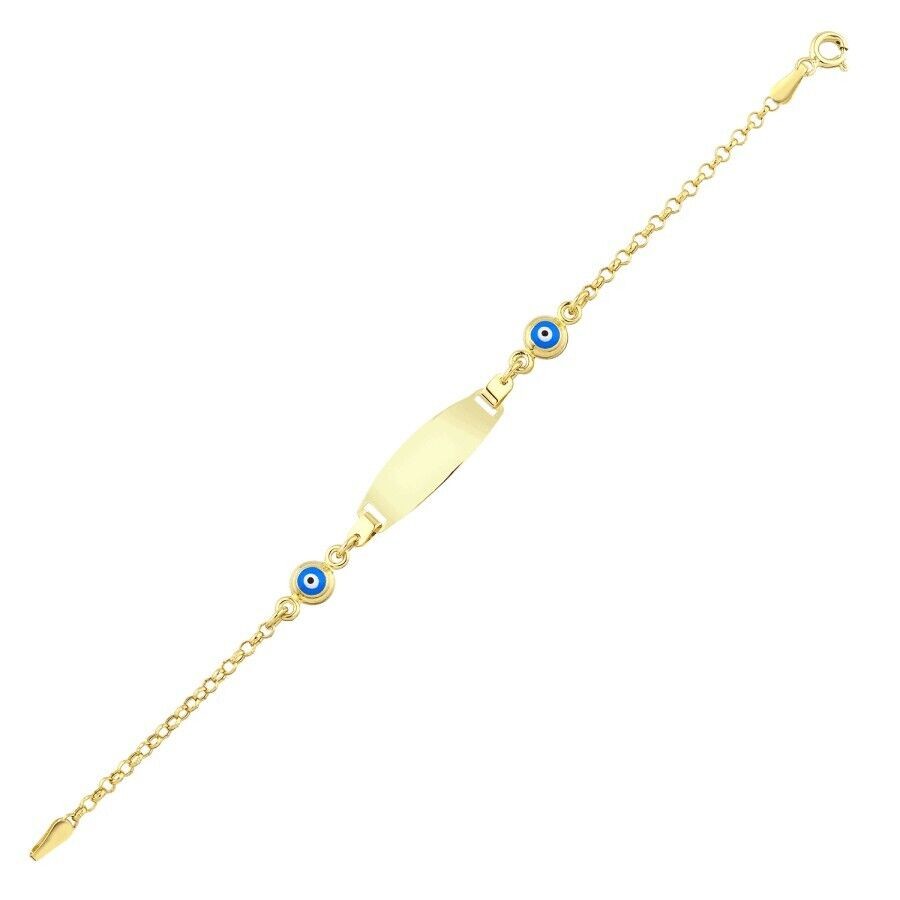 Gold Evil Eye Baby Imprint Bracelet