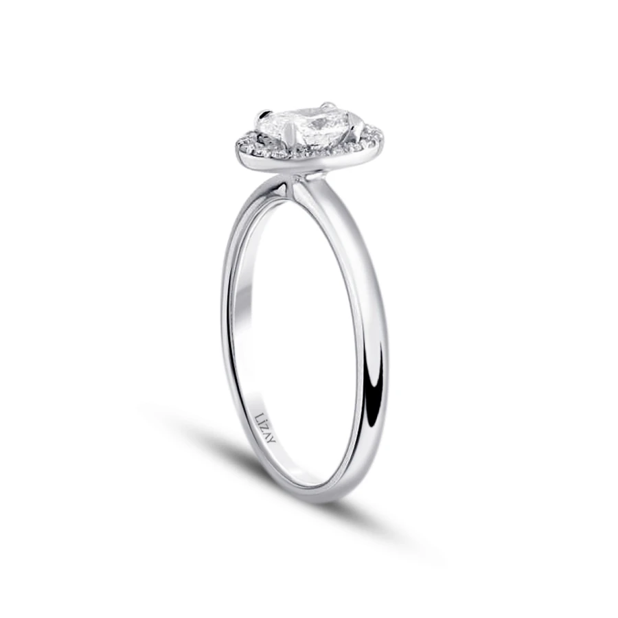 0.25 ct. Diamant Ovale Solitär Verlobungsring