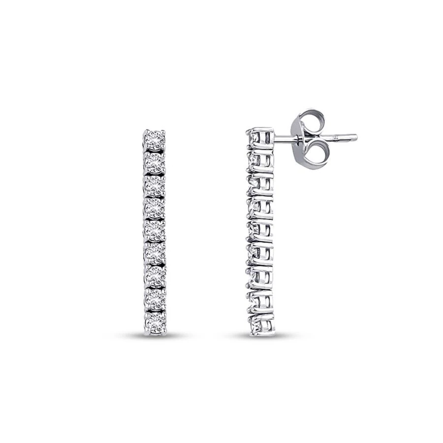 0.79 Carat Diamond Tennis Earrings