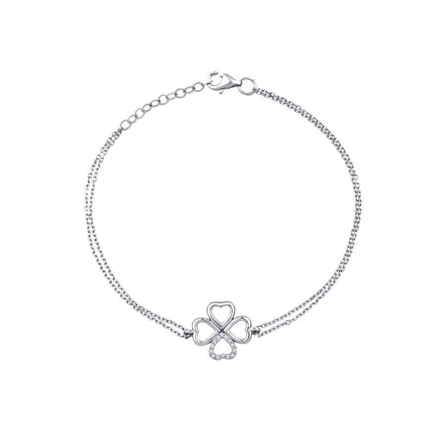 0.06 Carat Diamond Heart Lucky Bracelet