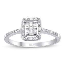 0.22 Carat Diamond Baguette Ring