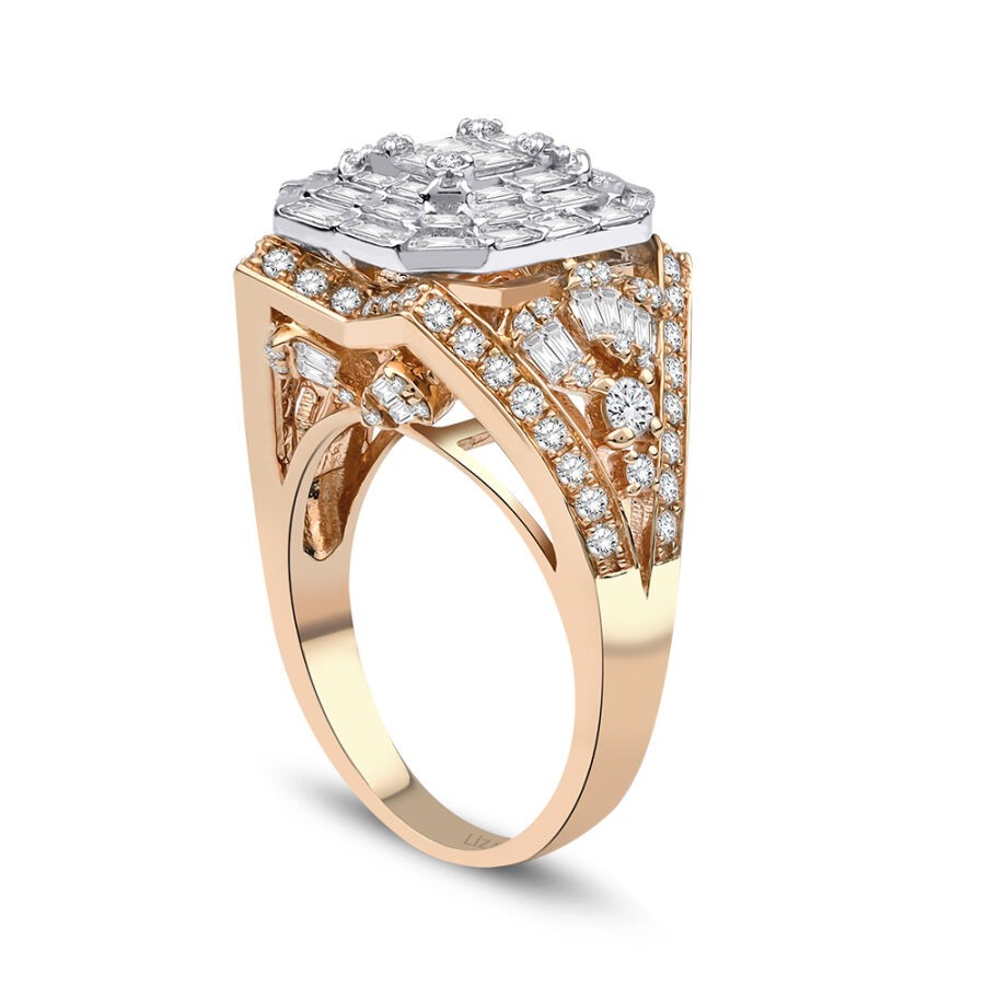 1,86 Karat Diamant Baguette Ring